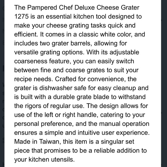 PAMPERED CHEF 🧀 VINTAGE STAINLESS STEEL DELUXE 2-BARREL ROTARY CHEESE GRATER - Picture 7 of 7